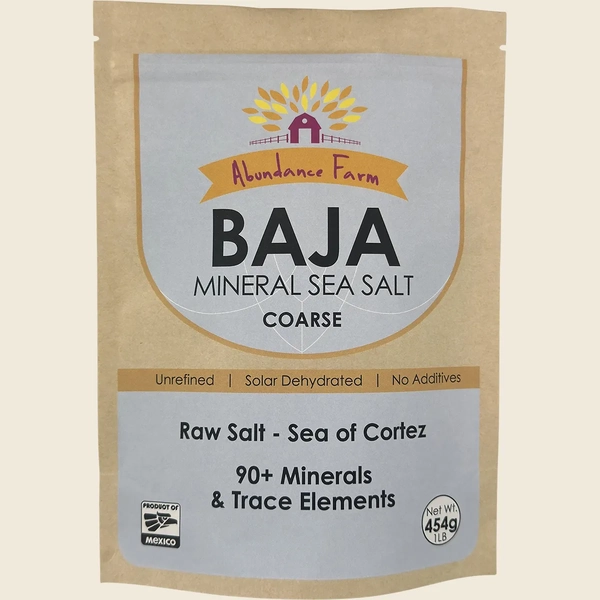 Abundance Farm-Baja Mineral Sea Salt Coarse 454G