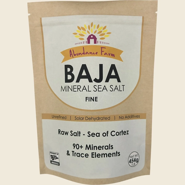 Abundance Farm-Baja Mineral Sea Salt Fine 454G