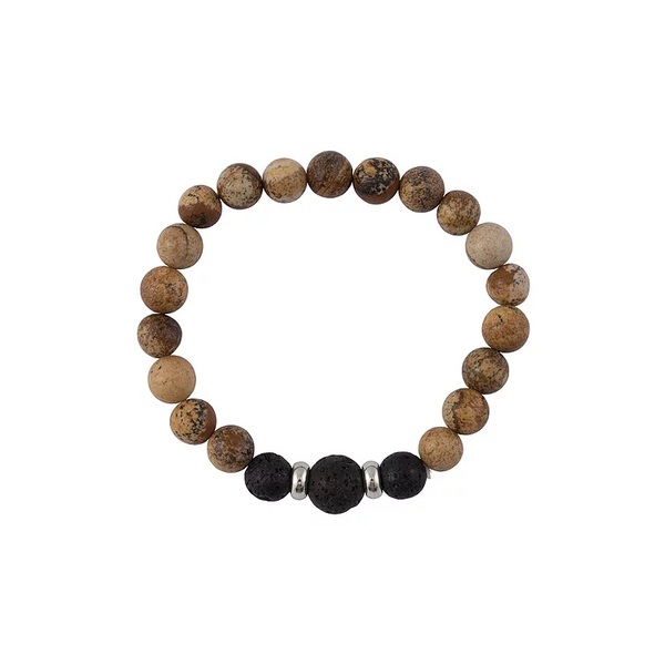 Aroma Co Aromatherapy Jewellery-Natural Wood Beads Lava Bracelets