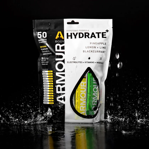 Body Armour-Hydrate 50 Sachets Mixed Flavours 5g Serve