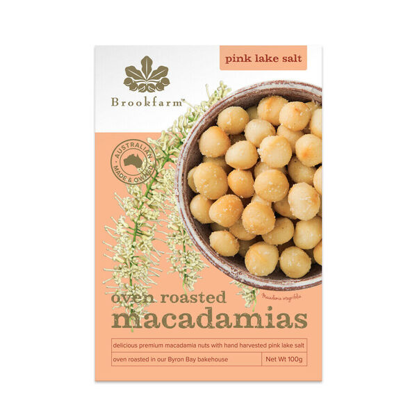 Brookfarm-Oven Roasted Macadamias with Pink Lake Salt 100G