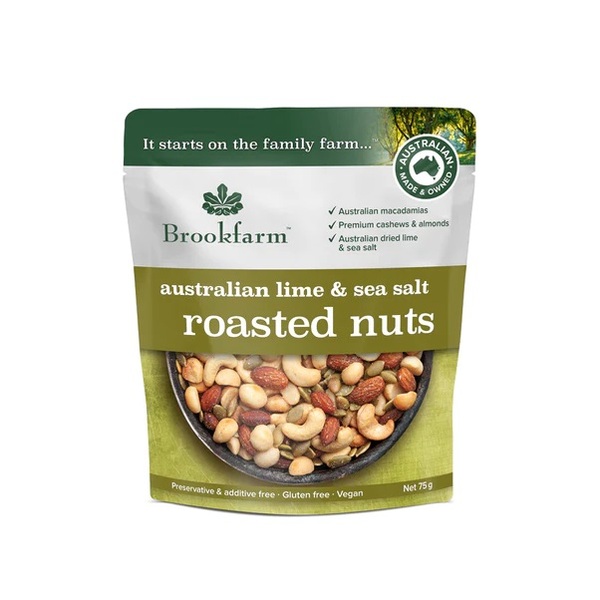 Brookfarm-Roasted Nuts Australian Lime & Sea Salt 75G