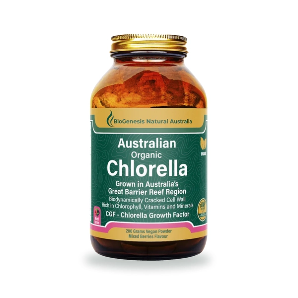 BioGenesis Natural Australia-Organic Chlorella Mixed Berries Powder 200G