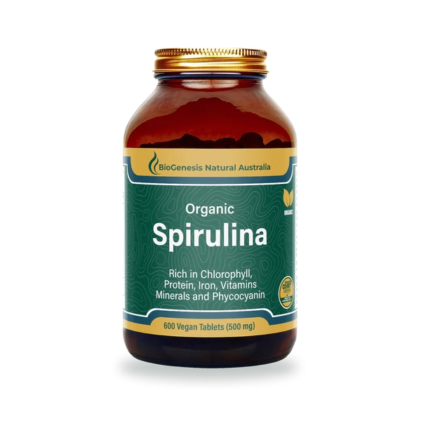 BioGenesis Natural Australia-Organic Spirulina 500mg 600t
