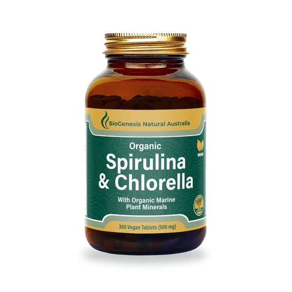 BioGenesis Natural Australia-Spirulina & Chlorella with Organic Marine Plant Minerals 500mg 300t