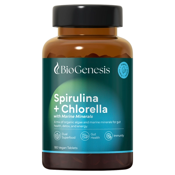 BioGenesis-Organic Spirulina & Chlorella with Marine Minerals 180T