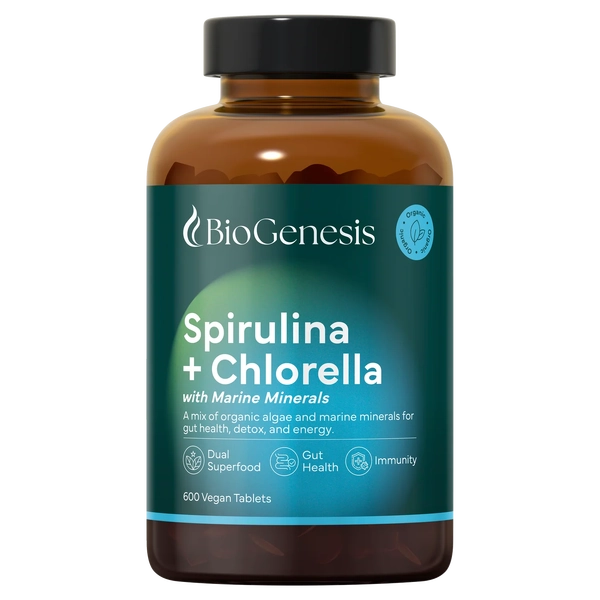 BioGenesis-Organic Spirulina & Chlorella with Marine Minerals 600T