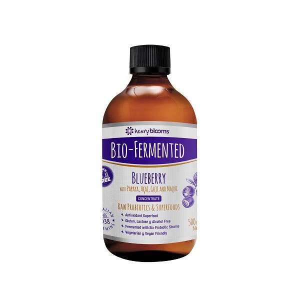 Blooms-Bio Fermented Blueberry with Papaya, Acai, Goji and Maqui 500ML