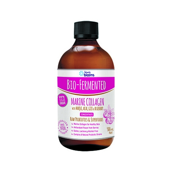 Blooms-Bio Fermented Marine Collagen with Maqui, Acai, Goji and Blueberry 500ML