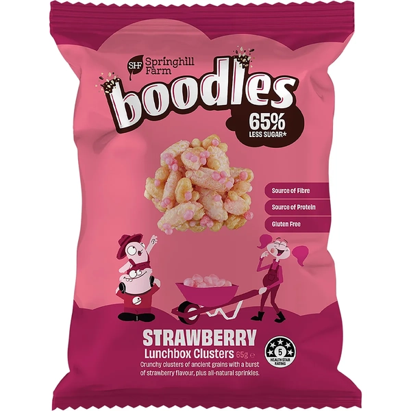 Springhill Farm-Boodles Lunchbox Clusters Strawberry 65g