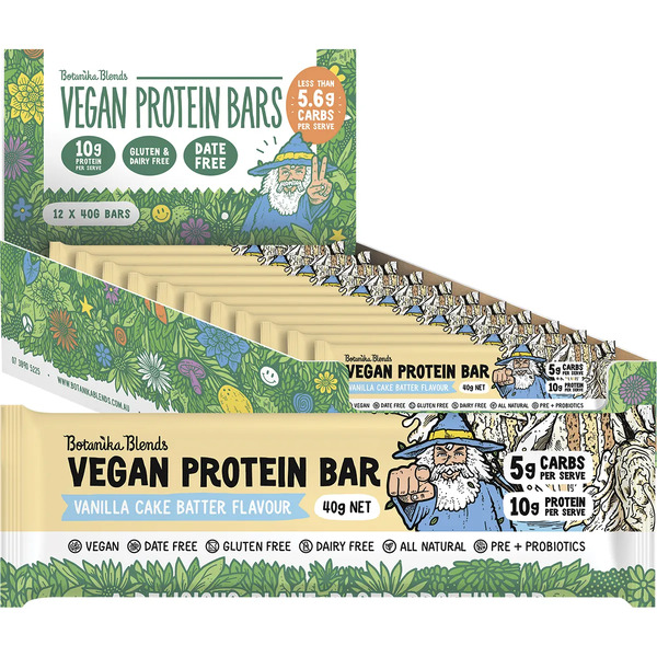 Botanika Blends-Vegan Protein Bar Vanilla Cake 40G