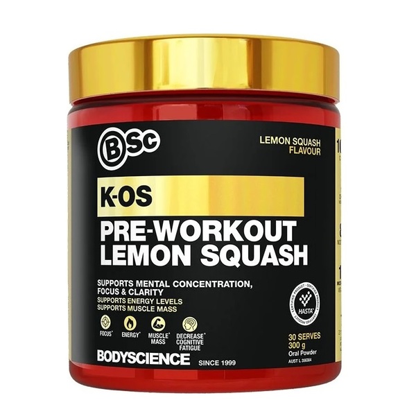 BodyScience-K-OS Pre-Workout Lemon Squash 30 Serve