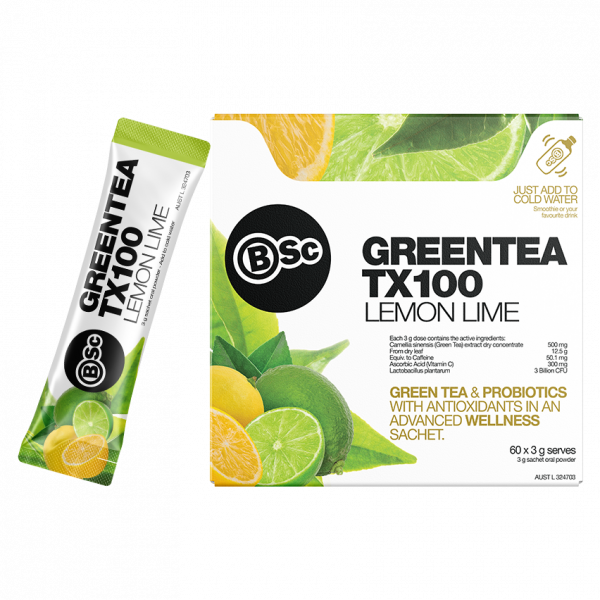 BodyScience-Green Tea TX100 Lemon Lime 60 Sachets