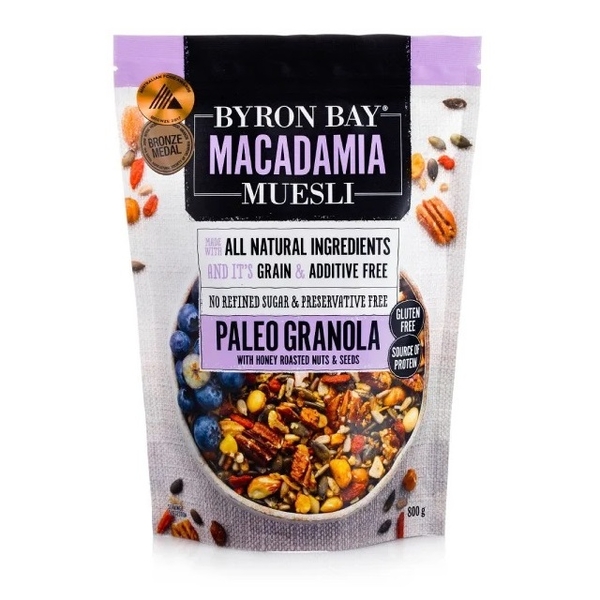 Byron Bay Muesli-Macadamia Paleo Granola Muesli 800G