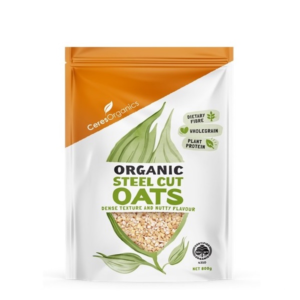 Ceres Organics-Organic Wholegrain Steel-Cut Oats 800G