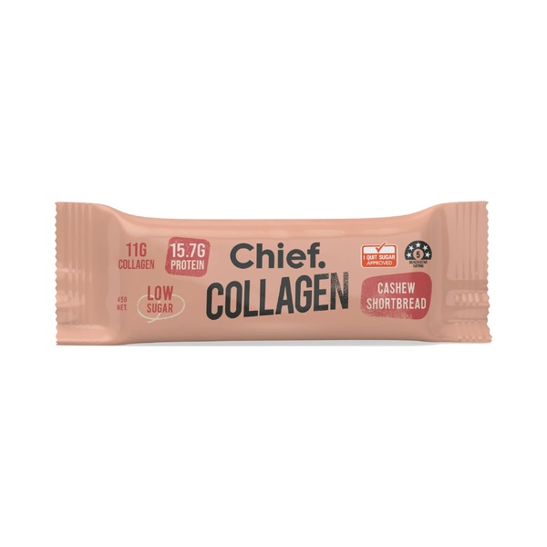 Chief Nutrition-Collagen Protein Cashew Shortbread Bar 45G
