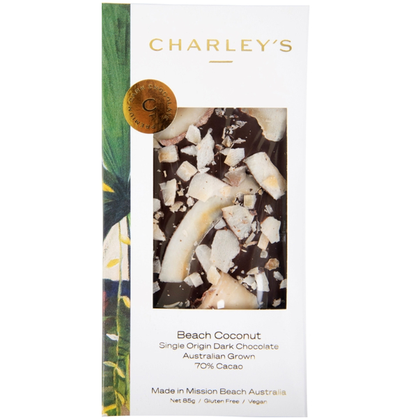 Charley's-Beach Coconut Signature Dark Chocolate 85G