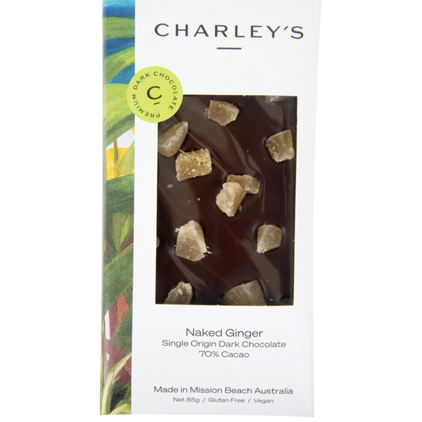 Charley's-Naked Ginger Dark Chocolate 85G