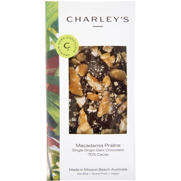 Charley's-Macadamia Praline Dark Chocolate 85G