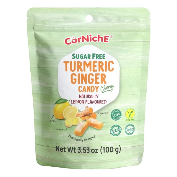 Corniche-Sugar Free Ginger Turmeric Candy Lemon100g