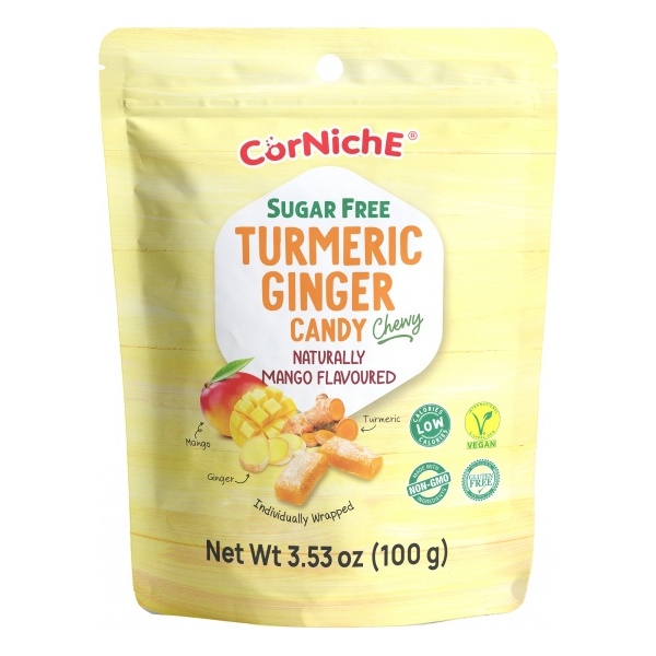 Corniche-Sugar Free Ginger Turmeric Candy Mango 100g