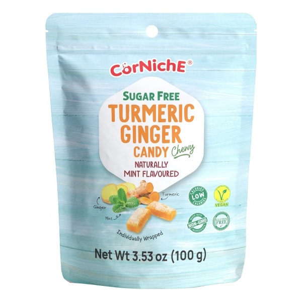 Corniche-Sugar Free Ginger Turmeric Candy Mint 100g