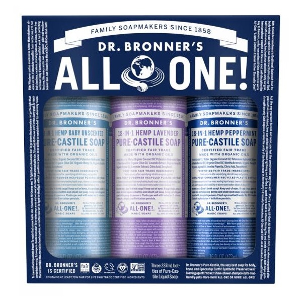 Dr Bronner's-Cosmic Classics Liquid Soap Multi-Pack