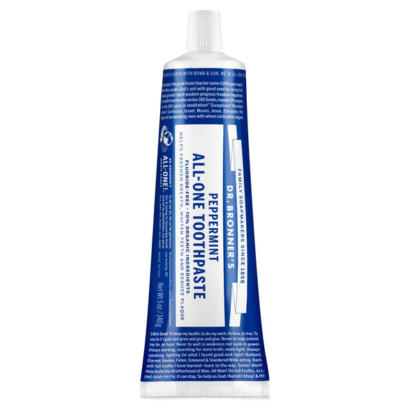 Dr Bronner's-All-One Toothpaste Peppermint 140G