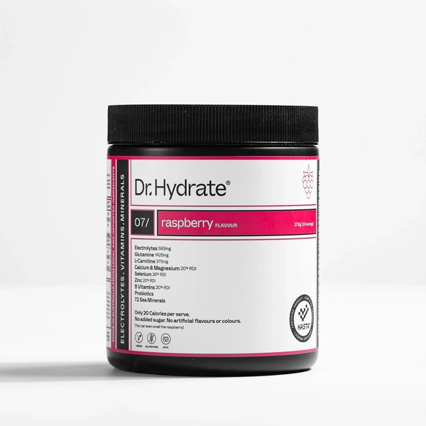 Dr Hydrate-All-In-One Hydration Drink Raspberry Jar 270G