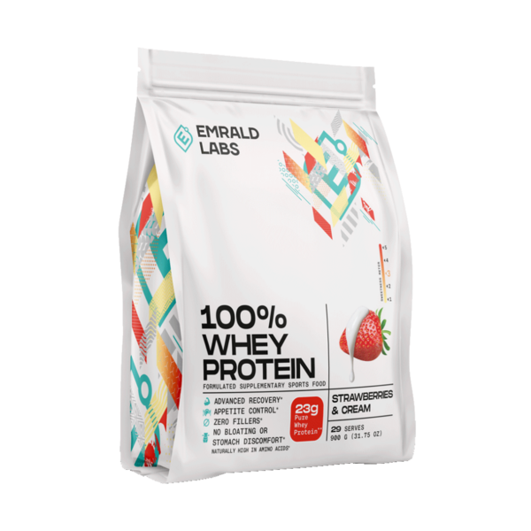 Emrald Labs-100% Whey Protein Strawberries & Cream 900G