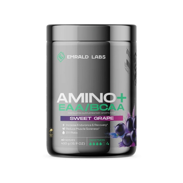 Emrald Labs-AMINO+ EAA/BCAA Grape 60 Serves