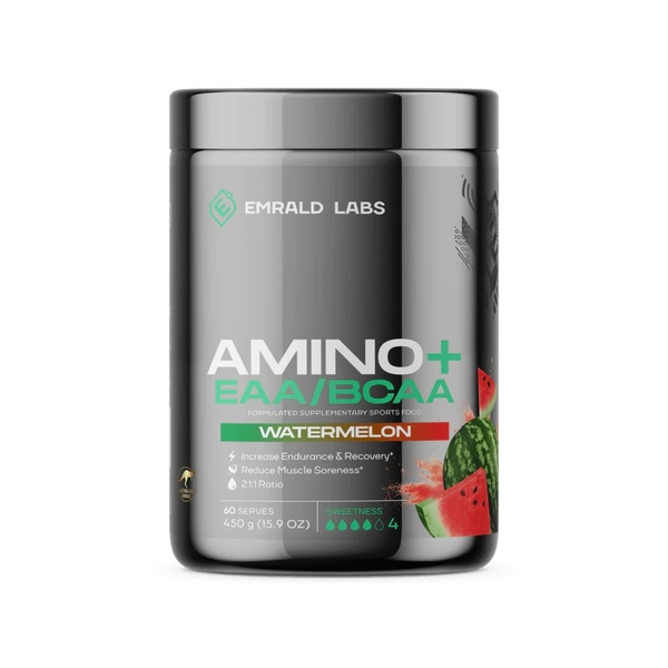 Emrald Labs-AMINO+ EAA/BCAA Watermelon 60 Serves