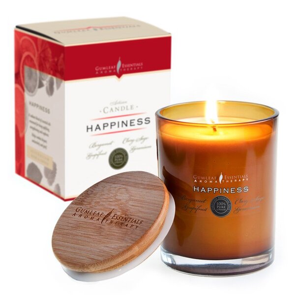 Gumleaf Essentials-Artisan Candle Happiness 240G