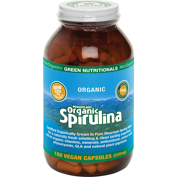 Greens Nutritionals-Mountain Organic Spirulina 180C
