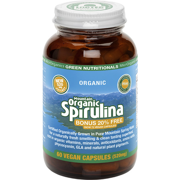 Greens Nutritionals-Mountain Organic Spirulina 60C