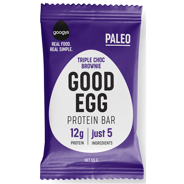 Googys-Good Egg Protein Bar Triple Choc Brownie 55G
