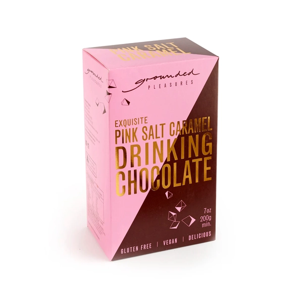 Grounded Pleasures-Pink Salt Caramel Dark Drinking Chocolate 200G