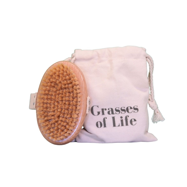 Grasses of Life-Beechwood Dry Body Brush (with soft boar bristles)