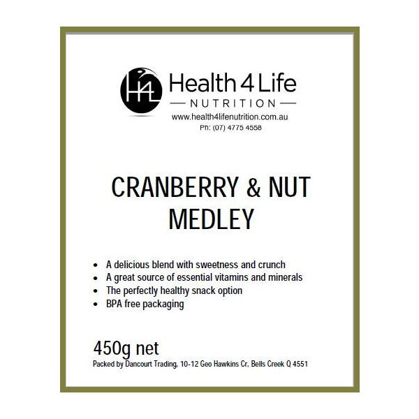 Health 4 Life Nutrition-Cranberry & Nut Medley 450G