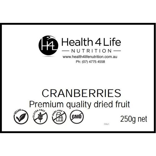 Health 4 Life Nutrition-Cranberries 250G