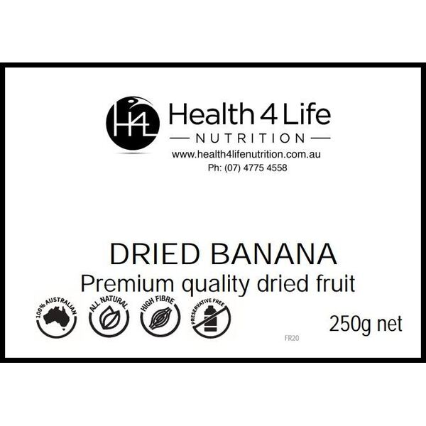 Health 4 Life Nutrition-Tropical Queensland Dried Bananas 250G