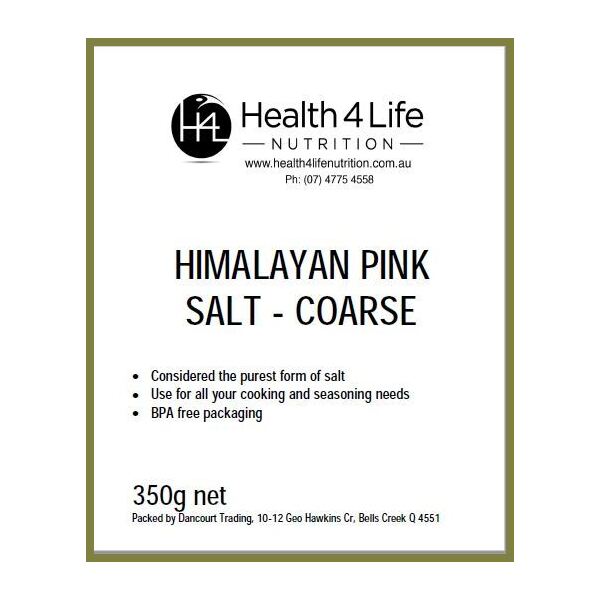 Health 4 Life Nutrition-Himalayan Pink Salt Coarse 350G