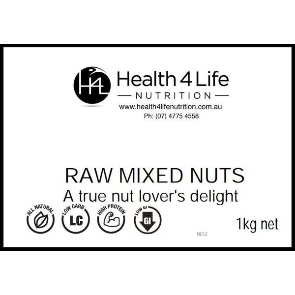 Health 4 Life Nutrition-Raw Mixed Nuts- Deluxe 1KG