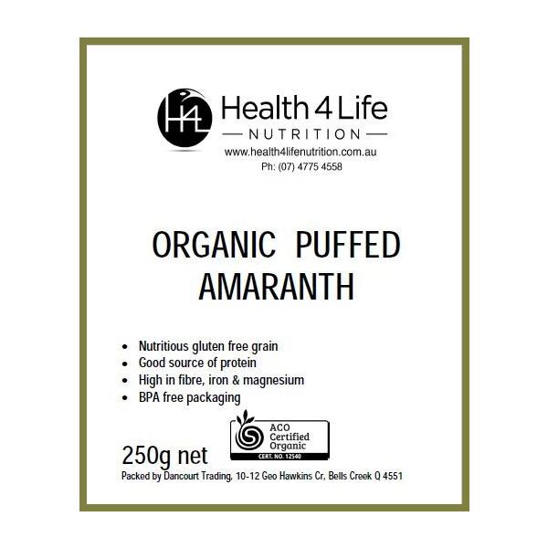 Health 4 Life Nutrition-Organic Puffed Amaranth 200G
