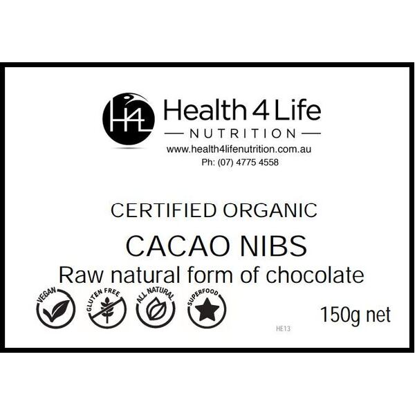 Health 4 Life Nutrition-Organic Cacao Nibs 150G