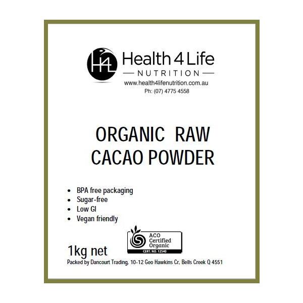 Health 4 Life Nutrition-Organic Raw Cacao Powder 1KG