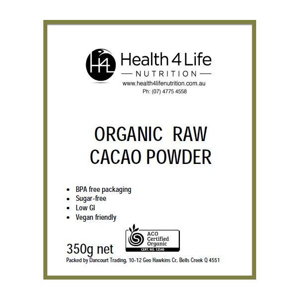 Health 4 Life Nutrition-Organic Raw Cacao Powder 350G