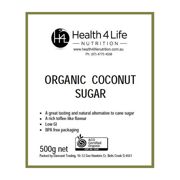 Health 4 Life Nutrition-Organic Coconut Sugar 500G