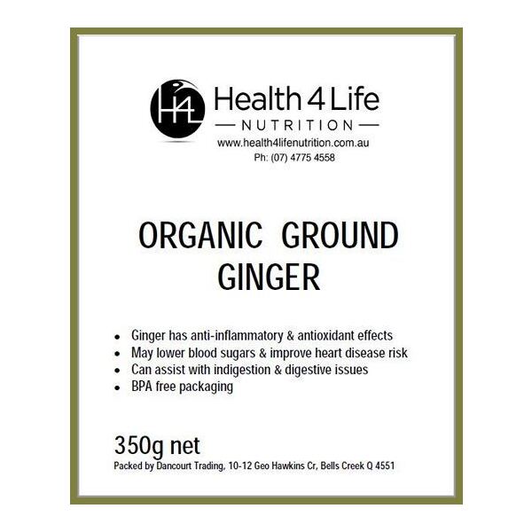 Health 4 Life Nutrition-Organic Ground Ginger 350G