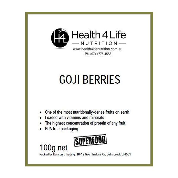 Health 4 Life Nutrition-Organic Goji Berries 100G